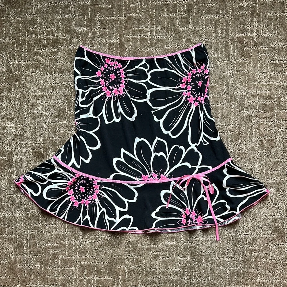 NWT Vintage Floral Mini Skirt - Picture 1 of 4